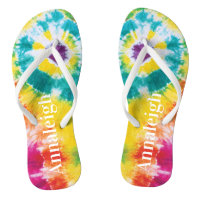 Colourful Rainbow Tie Dye Custom Name Vacation