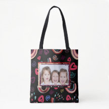 Colourful Rainbow Tote bag design with trendy styl