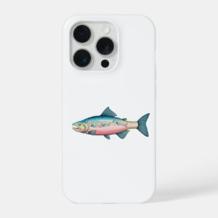 Colourful Rainbow Trout Fishing Gift iPhone 15 Pro Case
