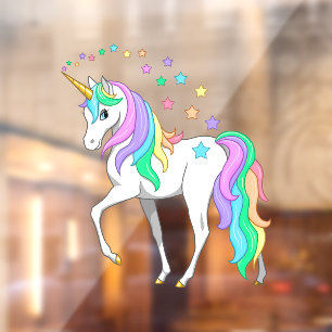 Colourful Rainbow Unicorn and Stars