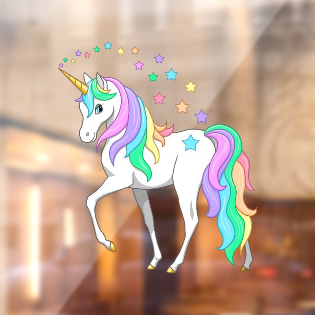Colourful Rainbow Unicorn and Stars (Sheet 2)