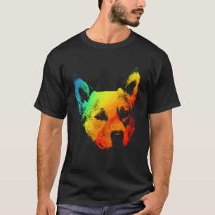 Colourful Rainbow Vintage Shirt Cute Red Heeler Lo