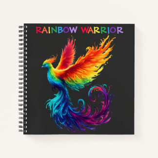 Colourful Rainbow Watercolor Phoenix Warrior Uniqu Notebook