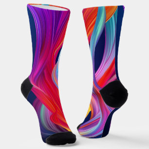 Colourful Rainbow Waves Socks