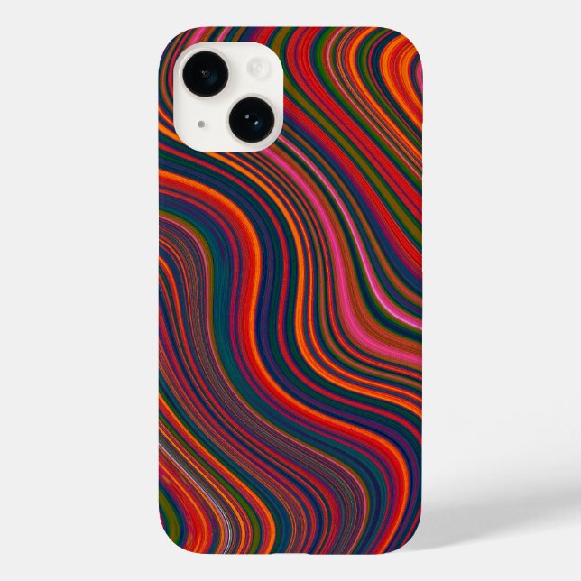 Colourful Rainbow Wavy Abstraction Case-Mate iPhone Case (Back)