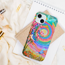 Colourful Rainbow Wildflowers Birds Butterflies