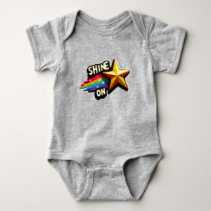 Colourful Rainbow with Star Baby Bodysuit