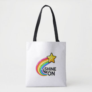Colourful Rainbow with Star  Tote Bag