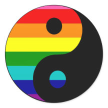 Colourful rainbow yin yang