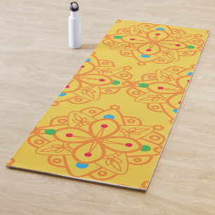 Colourful Rainbow Yoga mandala Pattern Mat