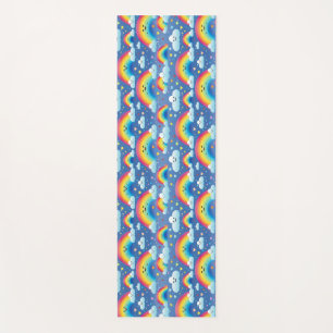Colourful Rainbows and Clouds Yoga Mat