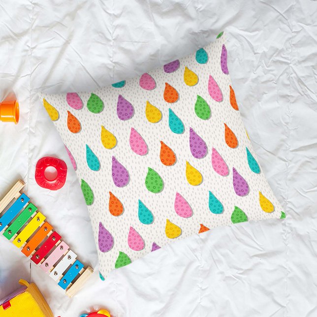 Colourful Raindrops Cushion (Creator Uploaded)