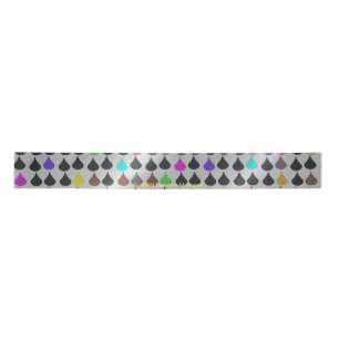 Colourful Raindrops Satin Ribbon