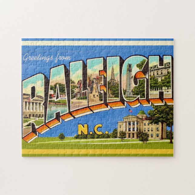 Colourful Raleigh NC 11x14  Jigsaw Puzzle (Horizontal)