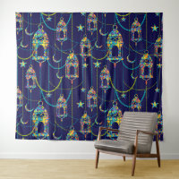 Colourful Ramadan symbols pattern