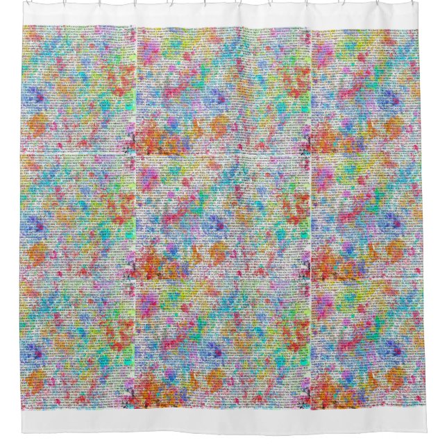 Colourful Ramblings, the shower curtain (Front)