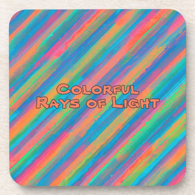 Colourful Rays of Light Coaster (Front)