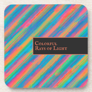 Colourful Rays of Light falling into darkness Coaster