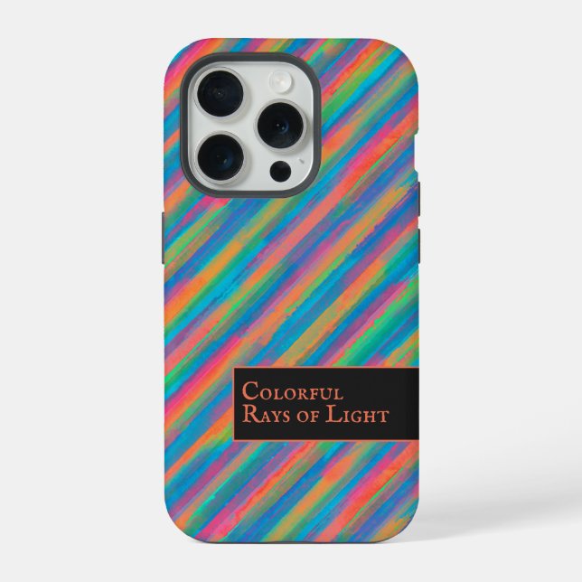 Colourful Rays of Light falling into darkness iPhone Case (Back)