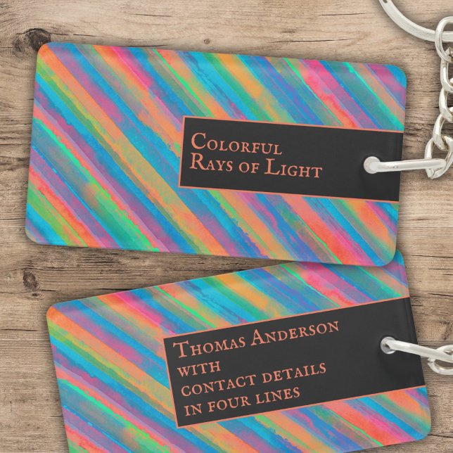 Colourful Rays of Light falling into darkness Key Ring (Creator Uploaded)