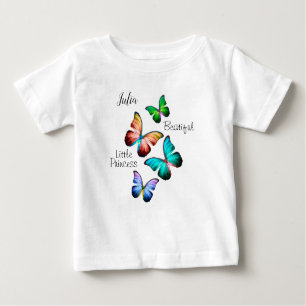 Colourful Realm of Morpho Blue Rainbow Butterflies Baby T-Shirt