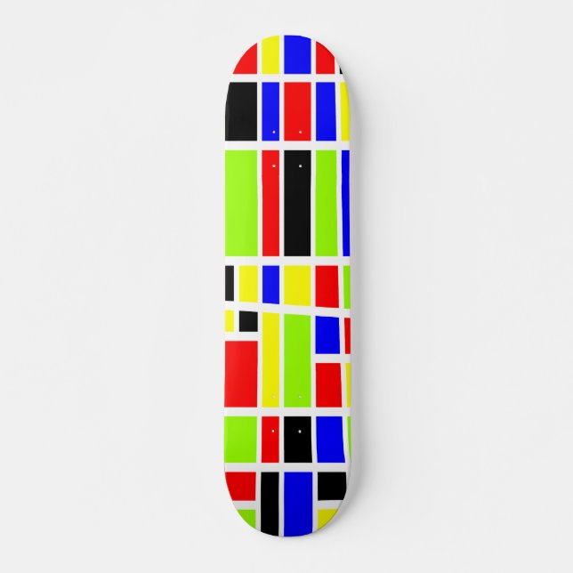 Colourful Rectangles 03 - Old School Skateboard (Front)
