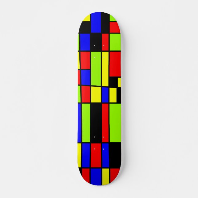 Colourful Rectangles 05 Skateboard (Front)