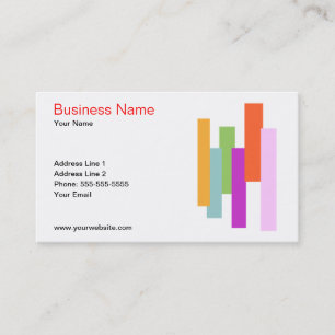 Colourful Rectangles Business Card Template