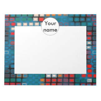 Colourful rectangles pattern notepad