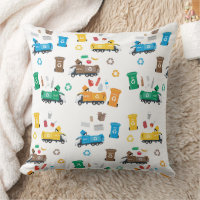 Colourful Recycling Garbage Trucks & Bins