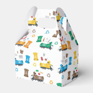 Colourful Recycling Garbage Trucks & Bins Favour Box
