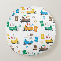 Colourful Recycling Garbage Trucks & Bins 