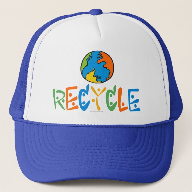 Colourful Recycling Trucker Hat (Front)