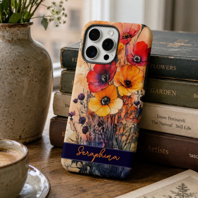 Colourful Red and Yellow Wildflower Personalised Case-Mate iPhone Case (Creator Uploaded)