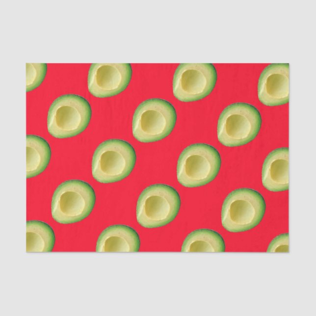 Colourful Red Avocados Green 4Rita Tissue Paper (Front)