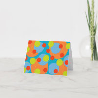 Colourful Red Blue Orange Lime Retro Fruity Dots