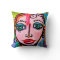 Colourful Red Cotton Throw Pillow 16x16 With