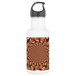 Colourful Red Delight: Strawberry Kaleidoscope Art 532 Ml Water Bottle