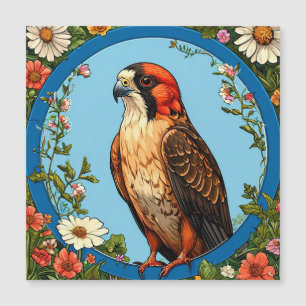 Colourful Red-footed falcon Bird