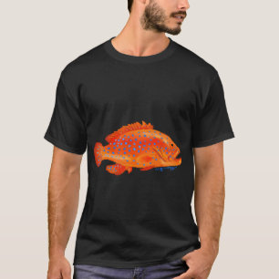 Colourful Red Grouper Fish T-Shirt