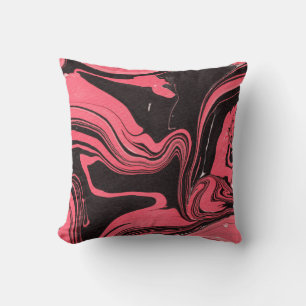 Colourful red marble ink paper textures on white b cushion