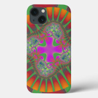 Colourful Red, Orange and Green Fractal