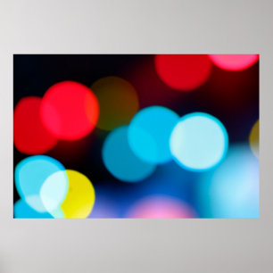 colourful (red sky artic an yellow colour) blurred poster