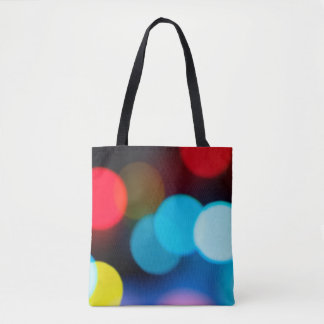 colourful (red sky artic an yellow colour) blurred tote bag