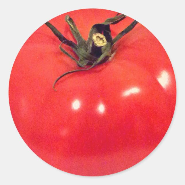 Colourful Red Tomato 4Joe Classic Round Sticker (Front)