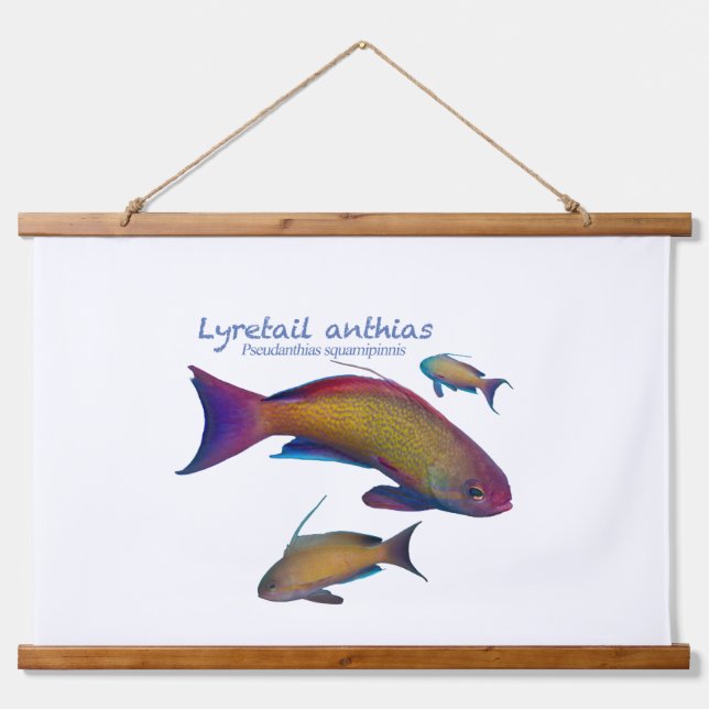 colourful Reef Fish Hanging Tapestry (Front)