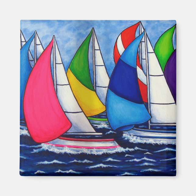 Colourful Regatta Magnets (Front)