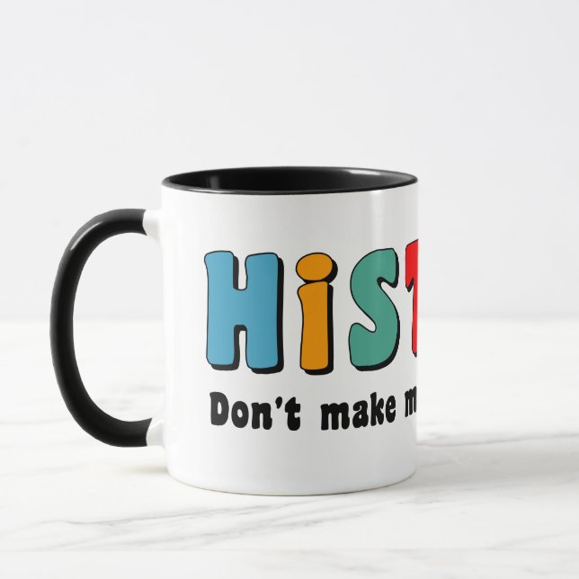 Colourful Repeat History Mug (Left)