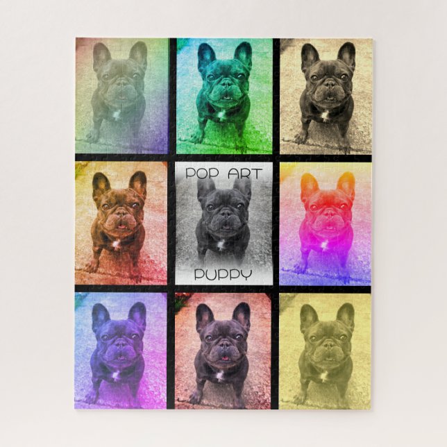 Colourful Repeating Pet Photo Jigsaw Puzzle (Vertical)