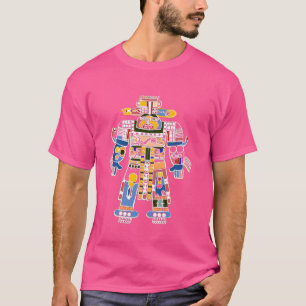 Colourful Representation Of Aztec God Xipe Totec T-Shirt